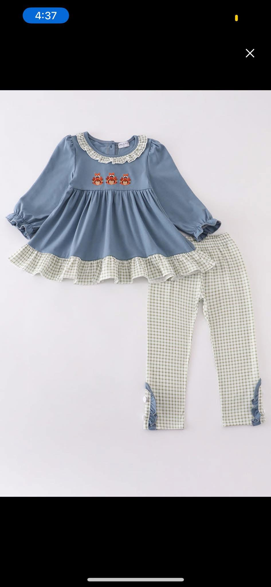 Girls Turkey Pant Set