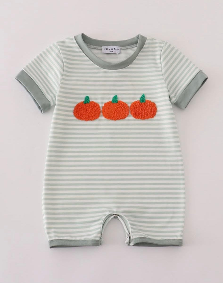 French knot Pumpkin Romper