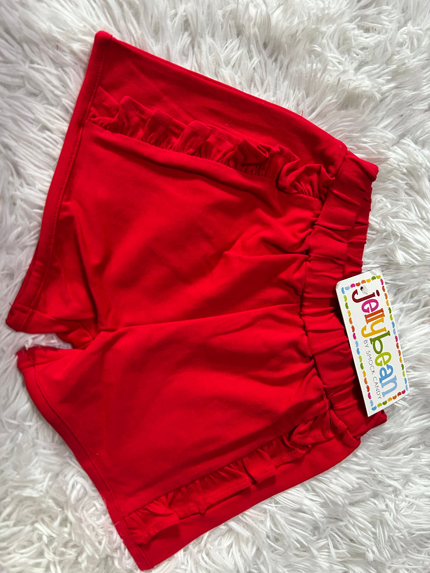 Jellybean Red Ruffle Shorts