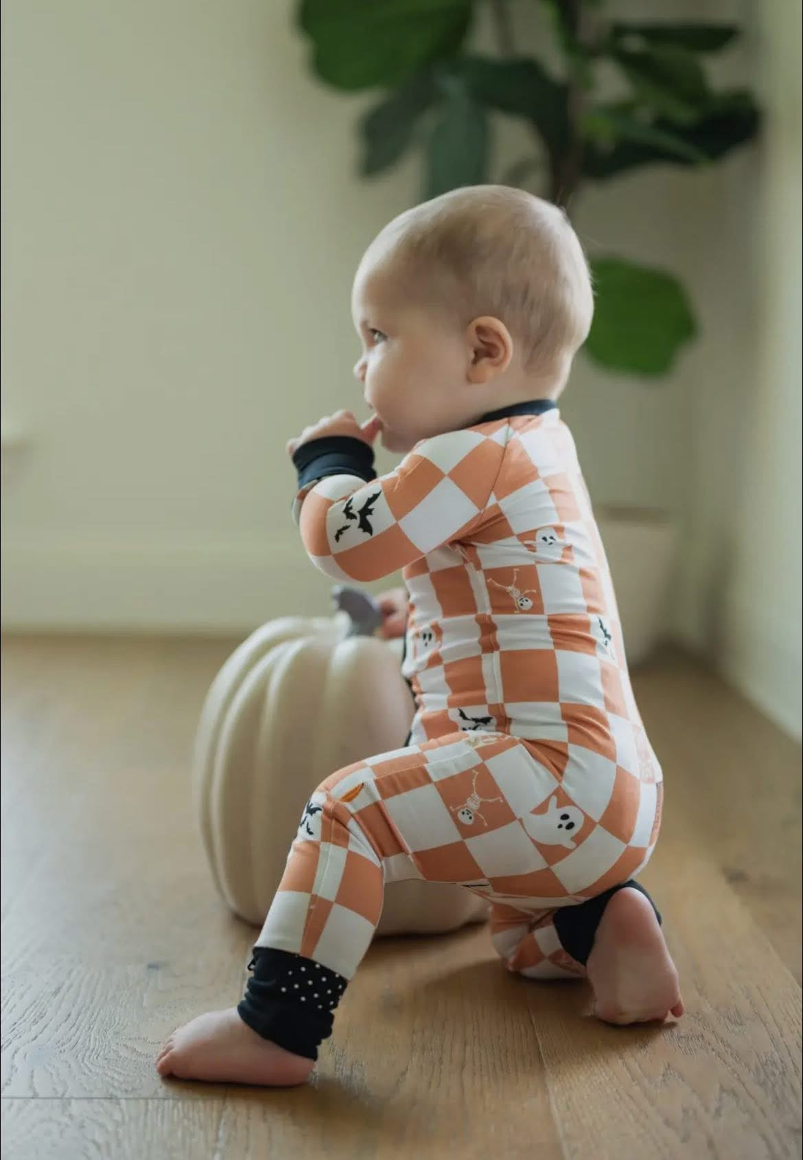 Spooky Checkers Bamboo Zippie