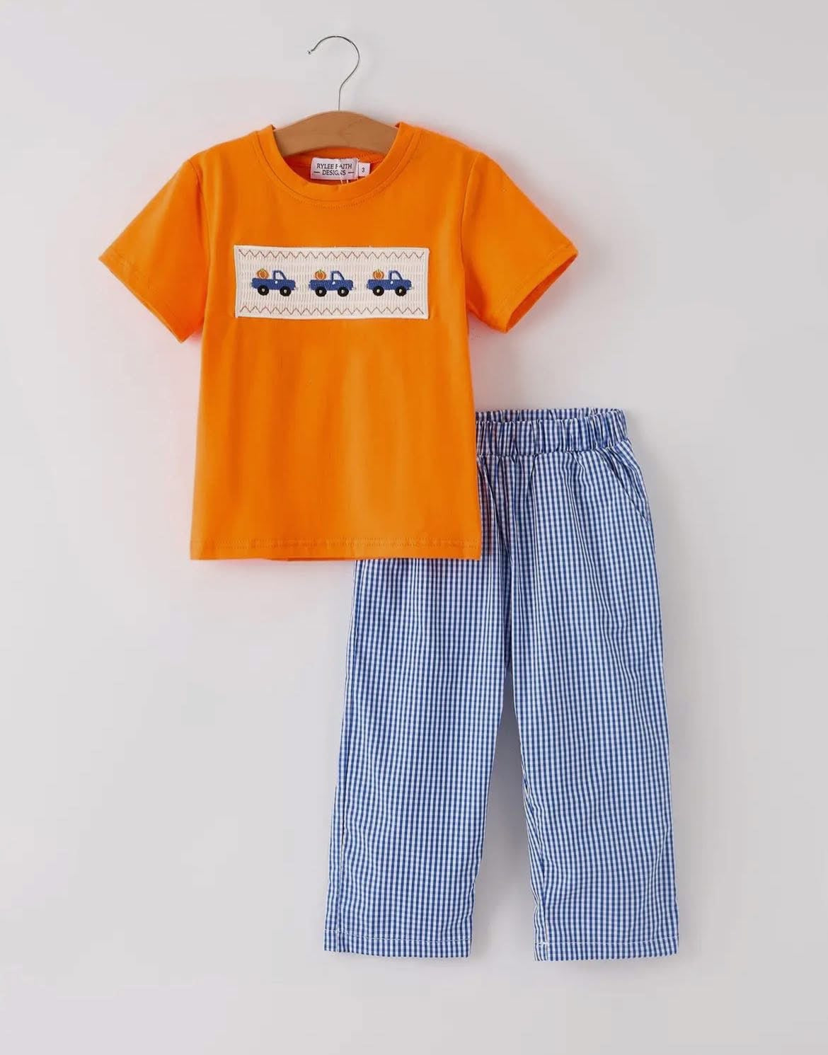 Blue Truck Smock Pant Set