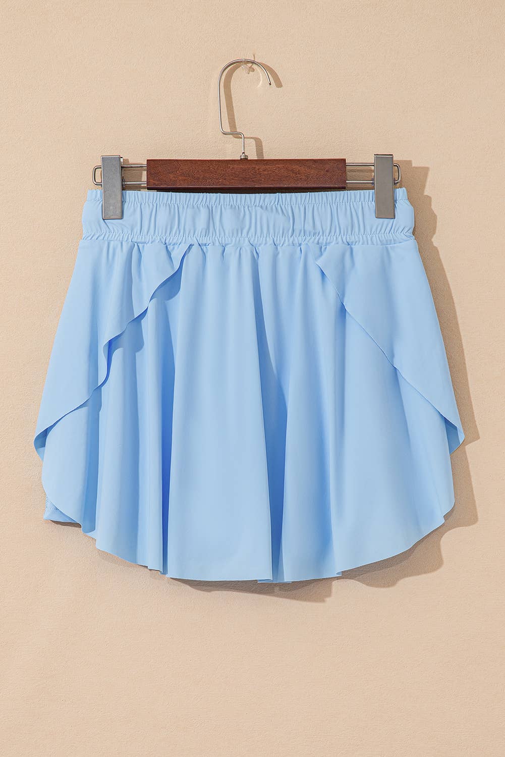Drawstring Elastic Waistband Lined Tennis Skorts