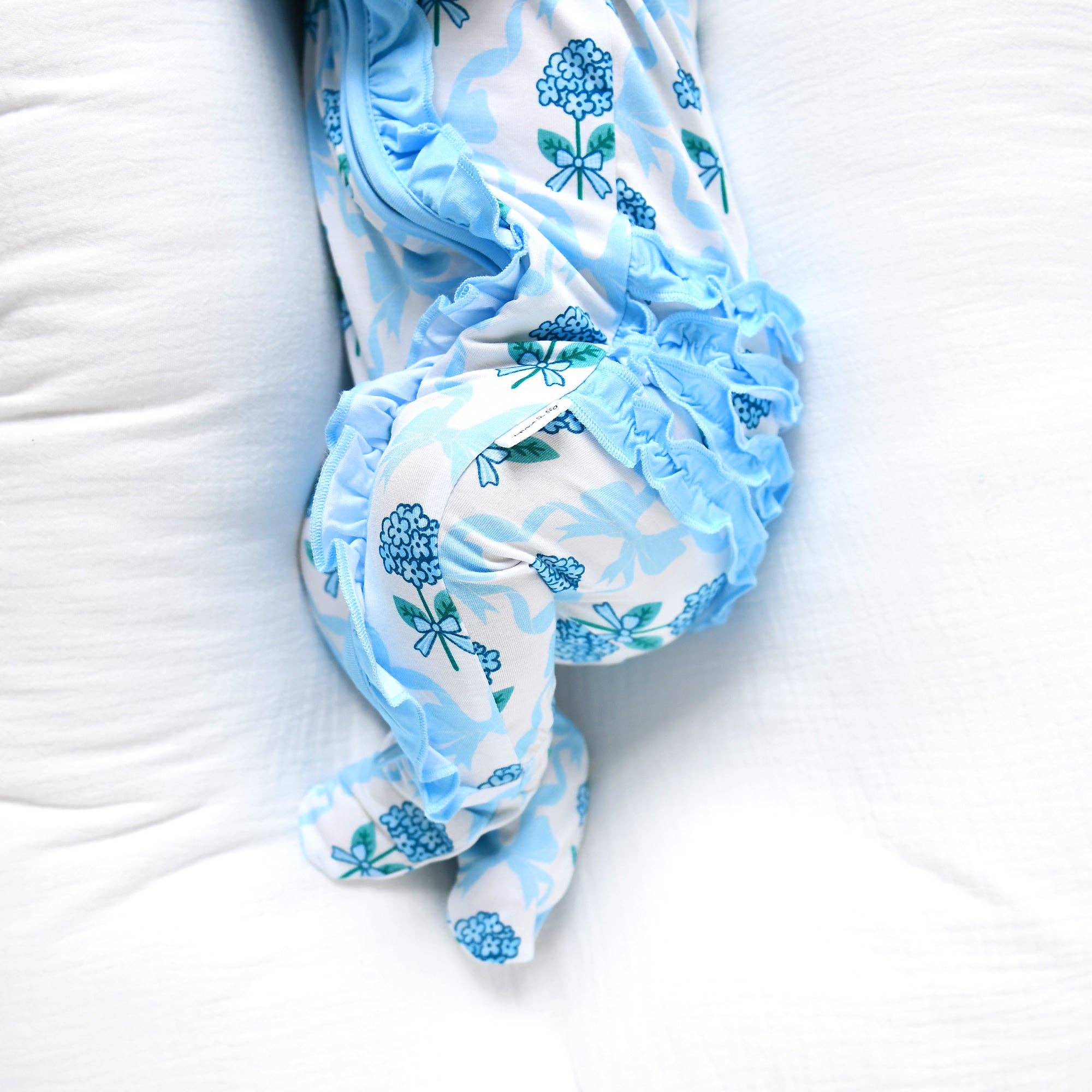 Savannah RUFFLE ZIP Bamboo One Piece Floral Baby Outfit