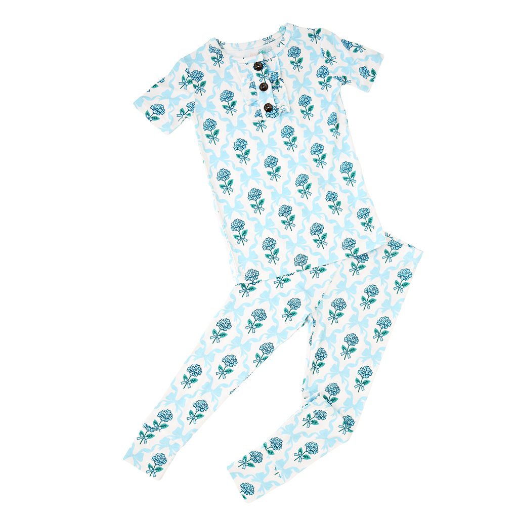 Savannah RUFFLE TWO PIECE Bamboo Floral Girls Lounge Set