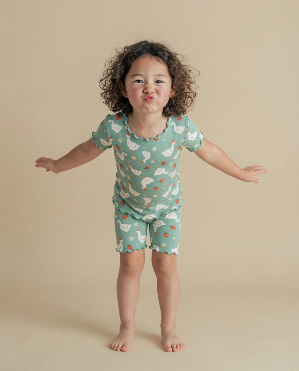 Swan Berry Bamboo Boys Girls Infants Short Sleeve PJs