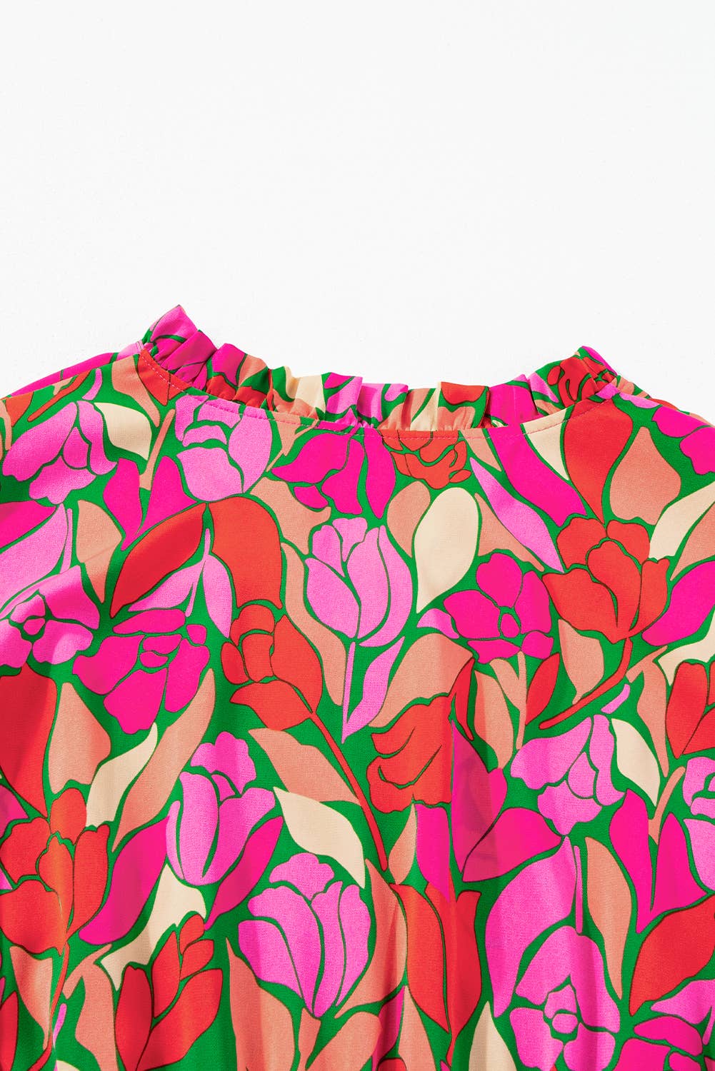 Floral Short Sleeve Smocked Waist Maxi Dress (S-XL)