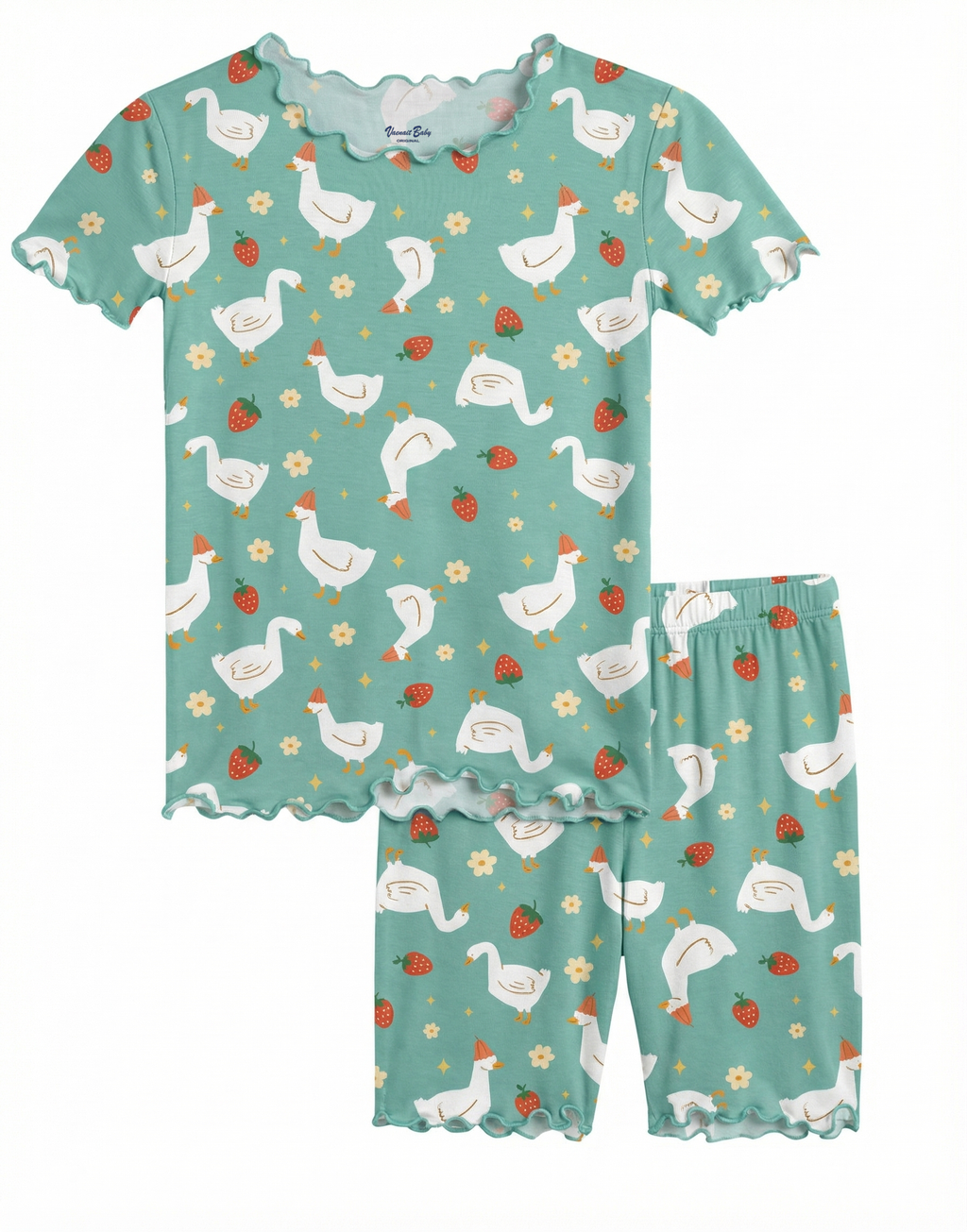 Swan Berry Bamboo Boys Girls Infants Short Sleeve PJs