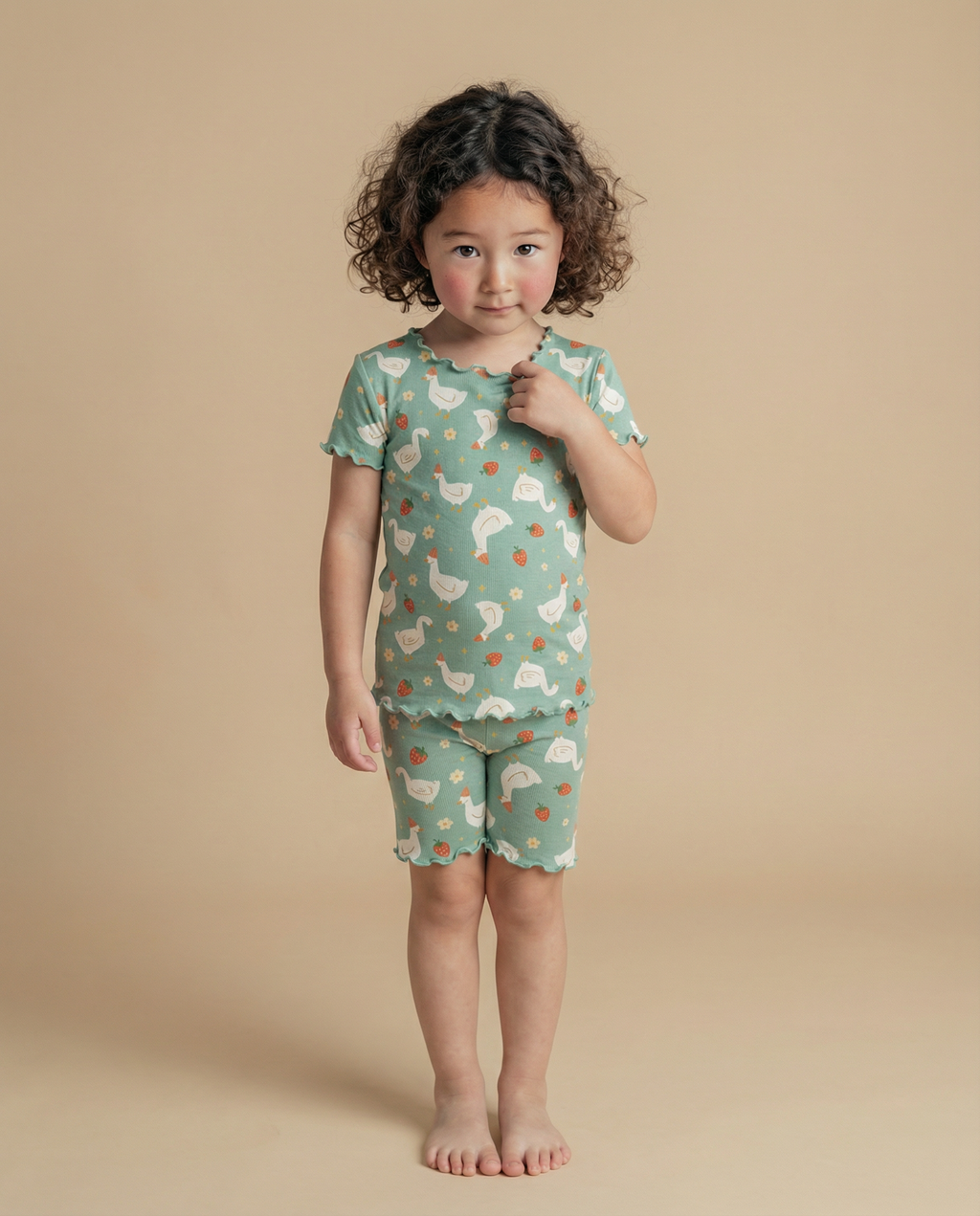 Swan Berry Bamboo Boys Girls Infants Short Sleeve PJs