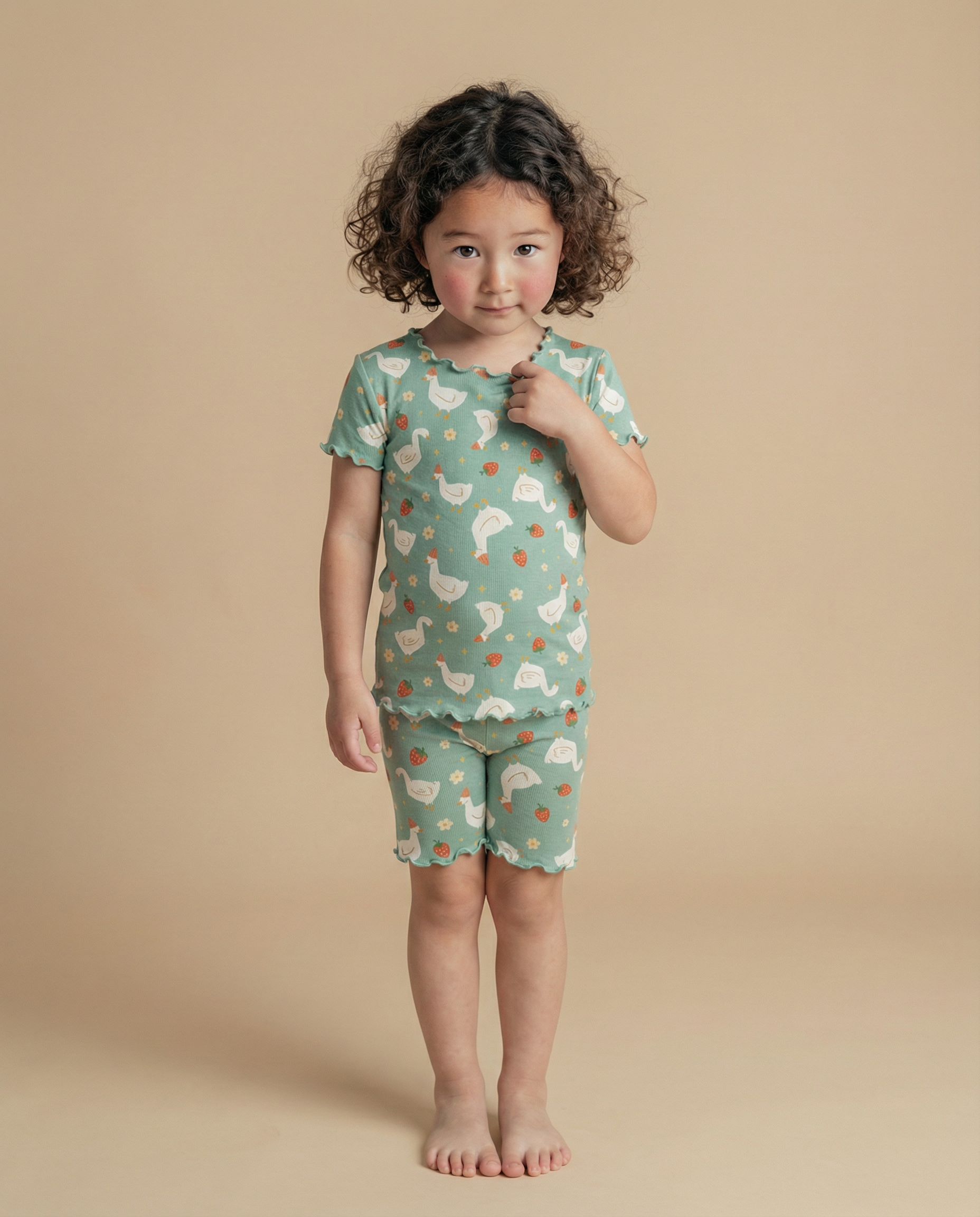 Swan Berry Bamboo Boys Girls Infants Short Sleeve PJs