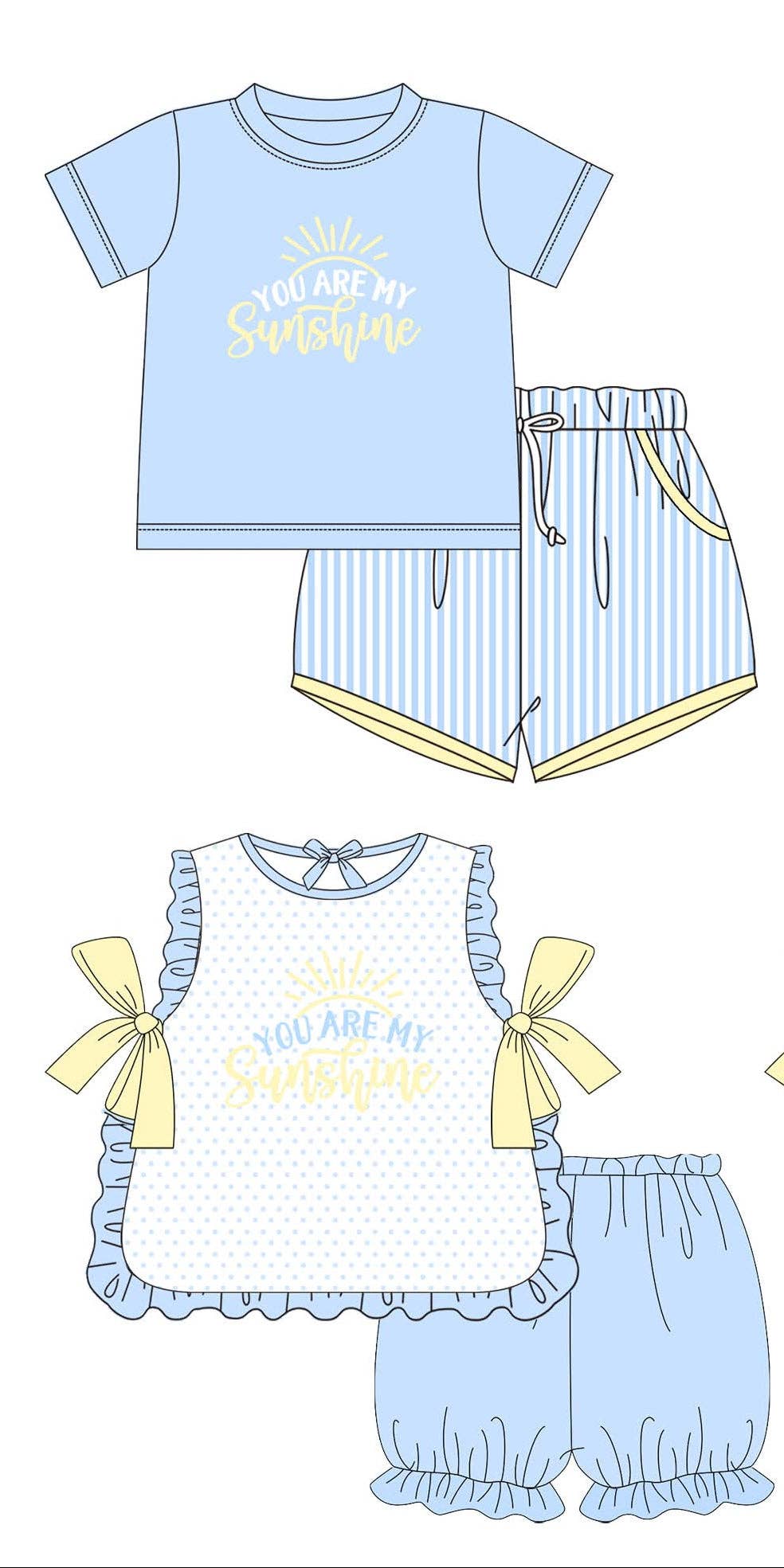 Bitty Dot & Stripe You Are My Sunshine