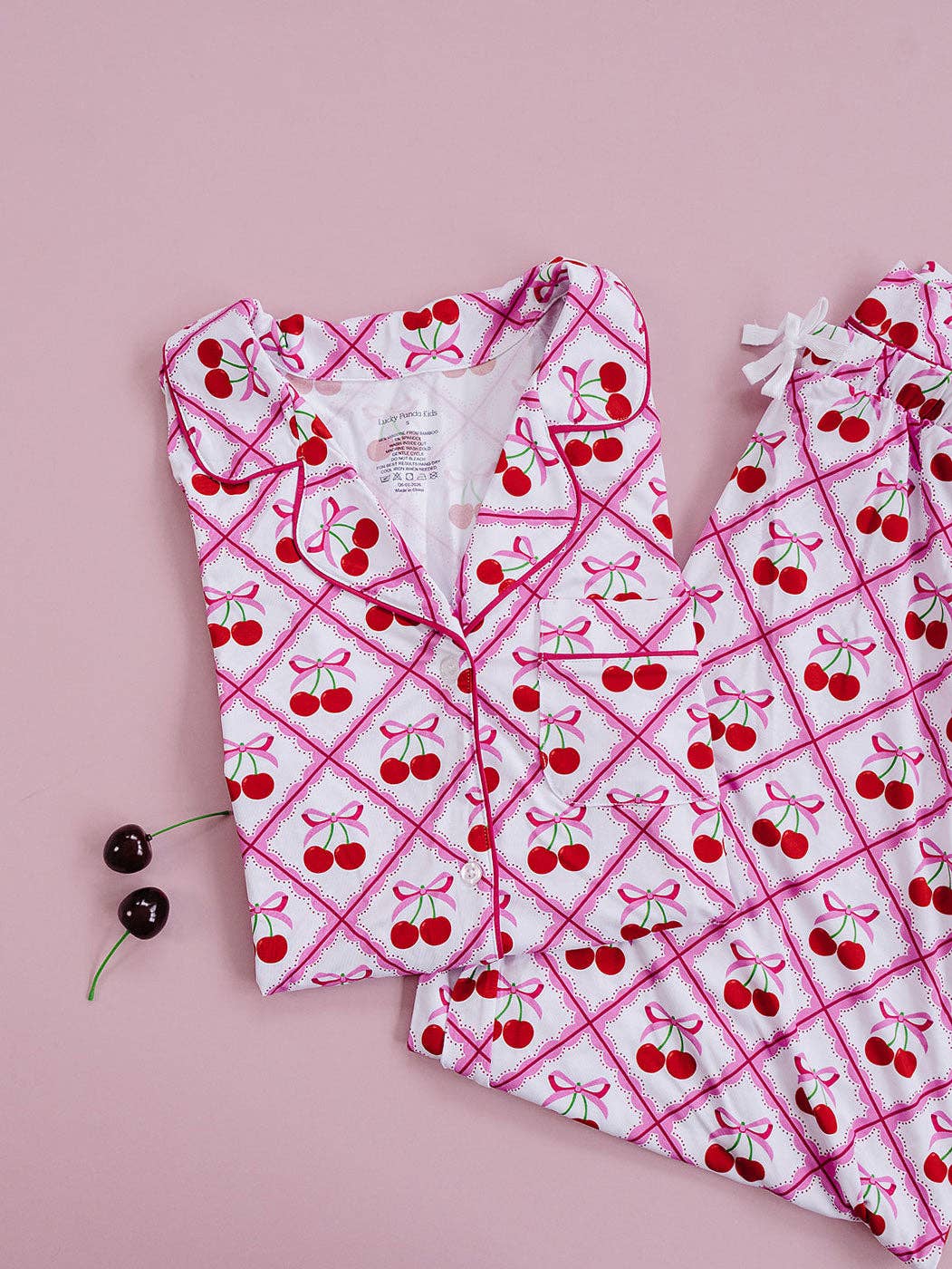 Bamboo Women's Pajamas | Cherry Bow