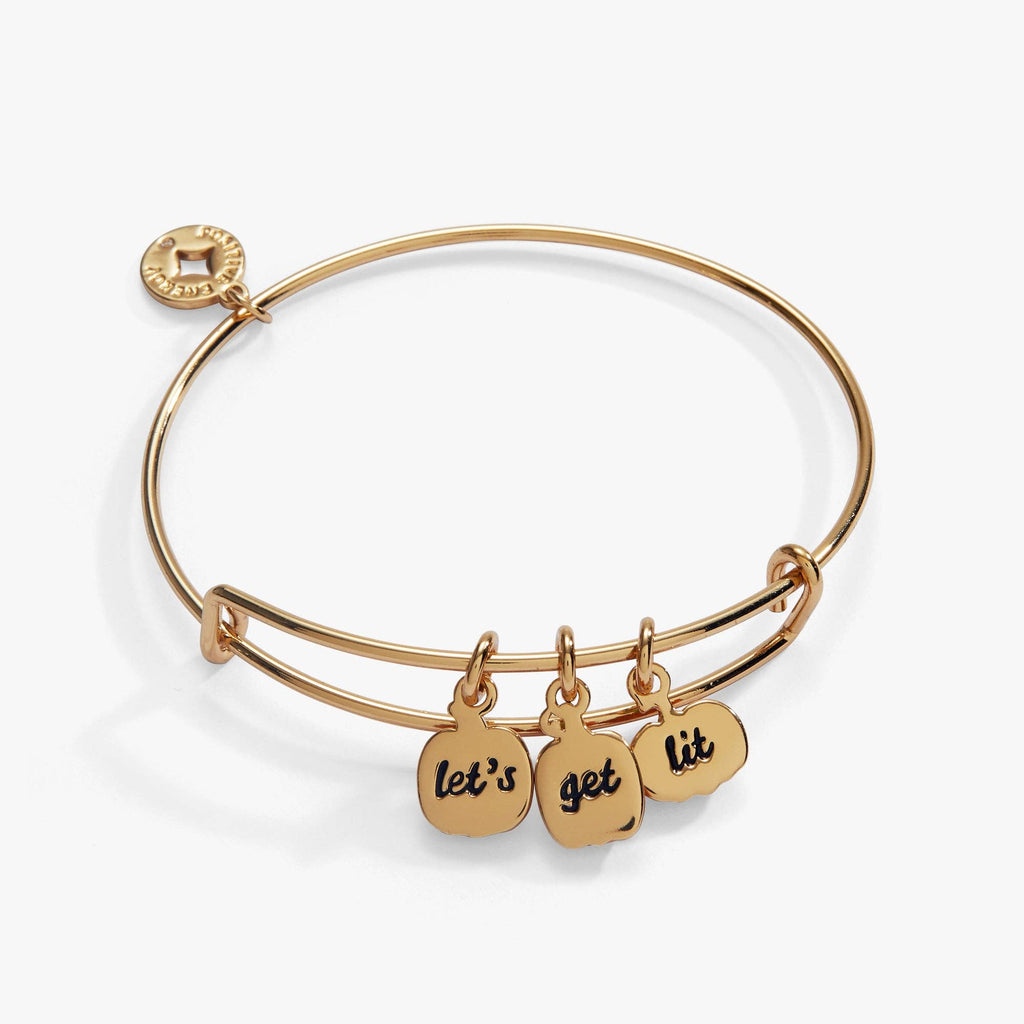 'Let's Get Lit' Pumpkin Charm Bangle