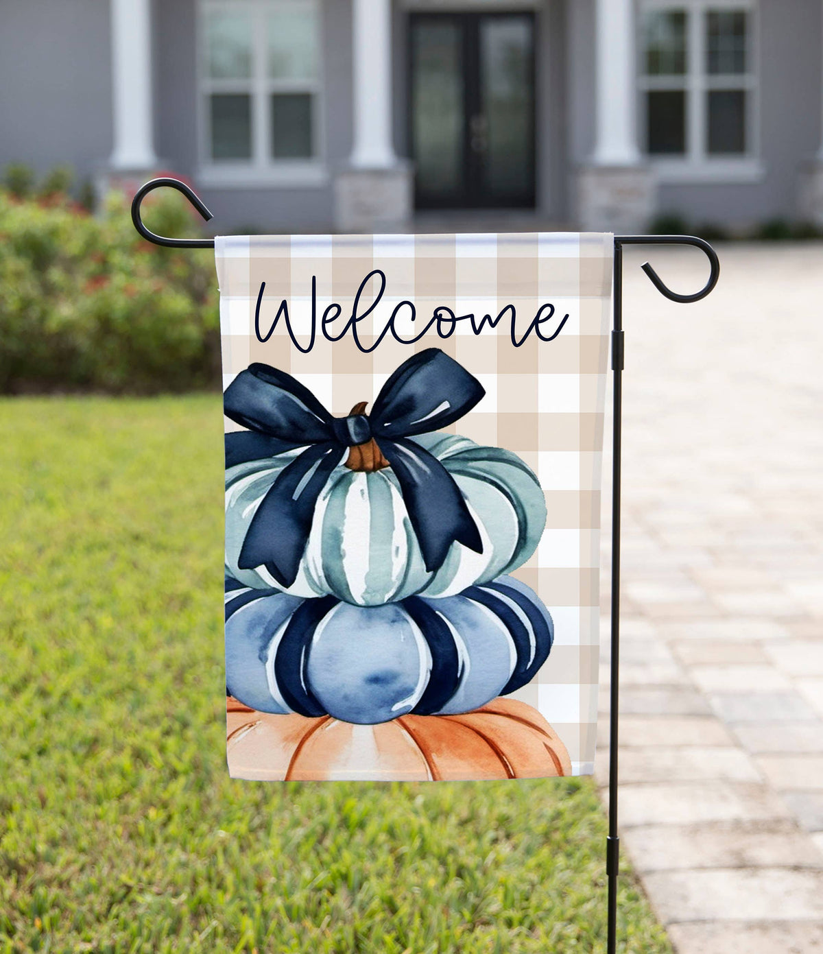Fall Garden Flag - Stacked Coquette Pumpkins