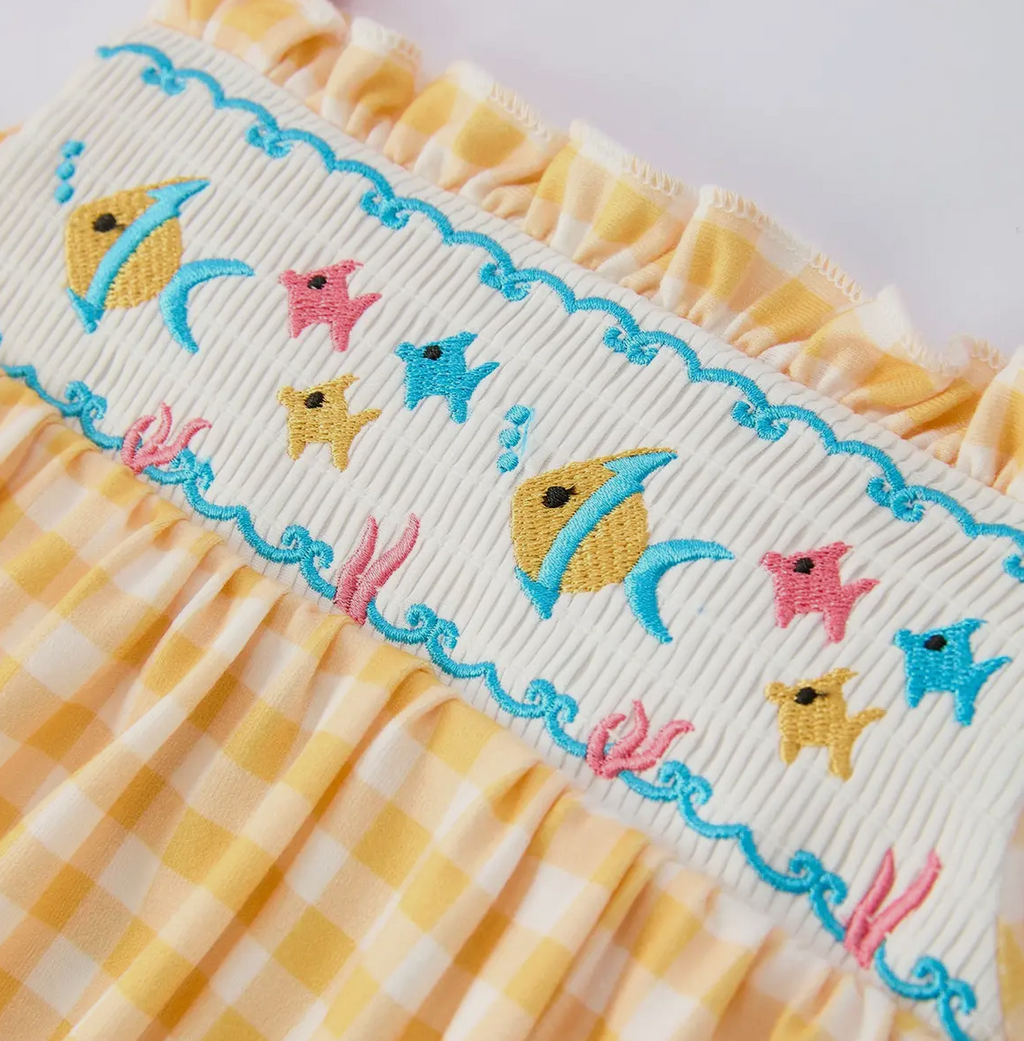 Smocked Fish Girls Dress