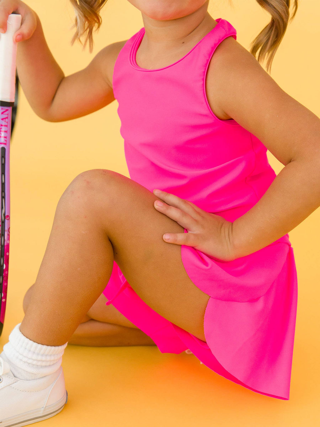 Girls Neon Magenta Active Butterfly Shorts