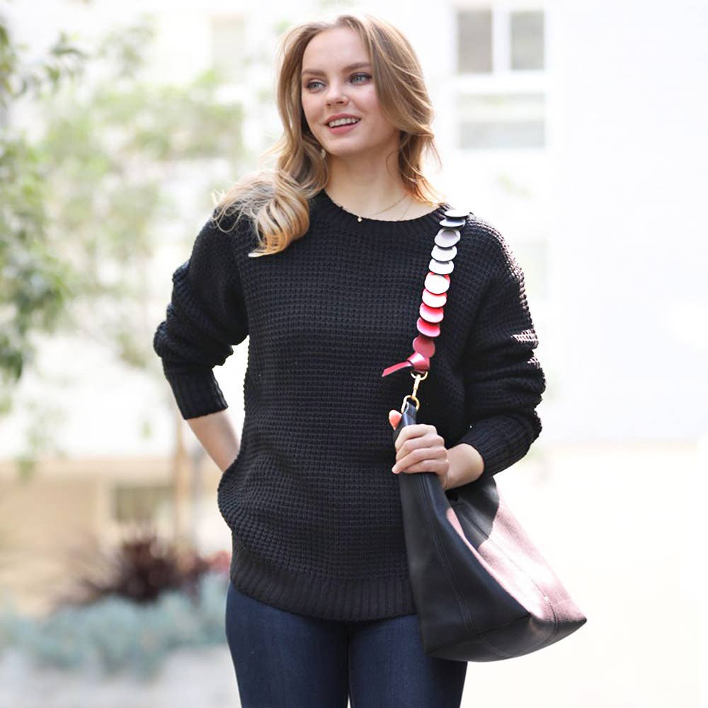 Zenana Basic Waffle Sweater