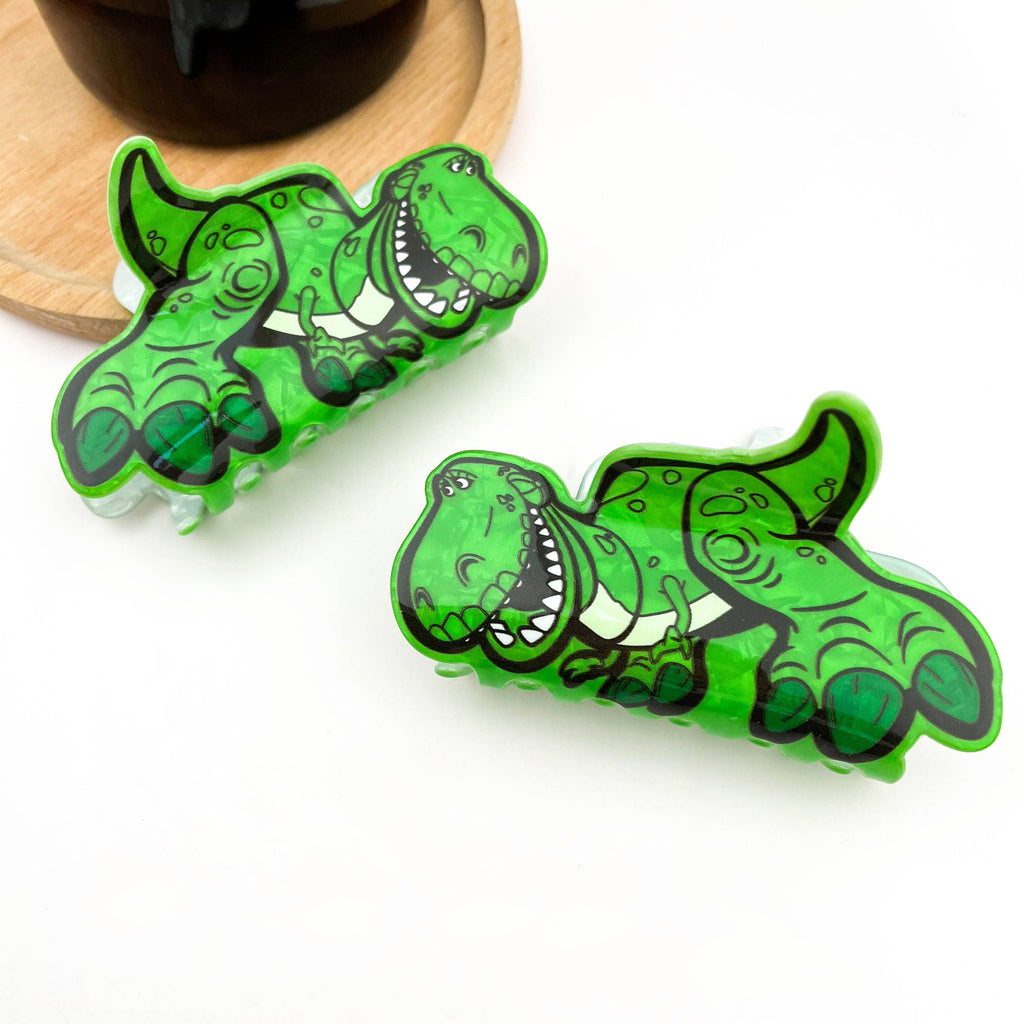 Green Dinosaur Hair Clip