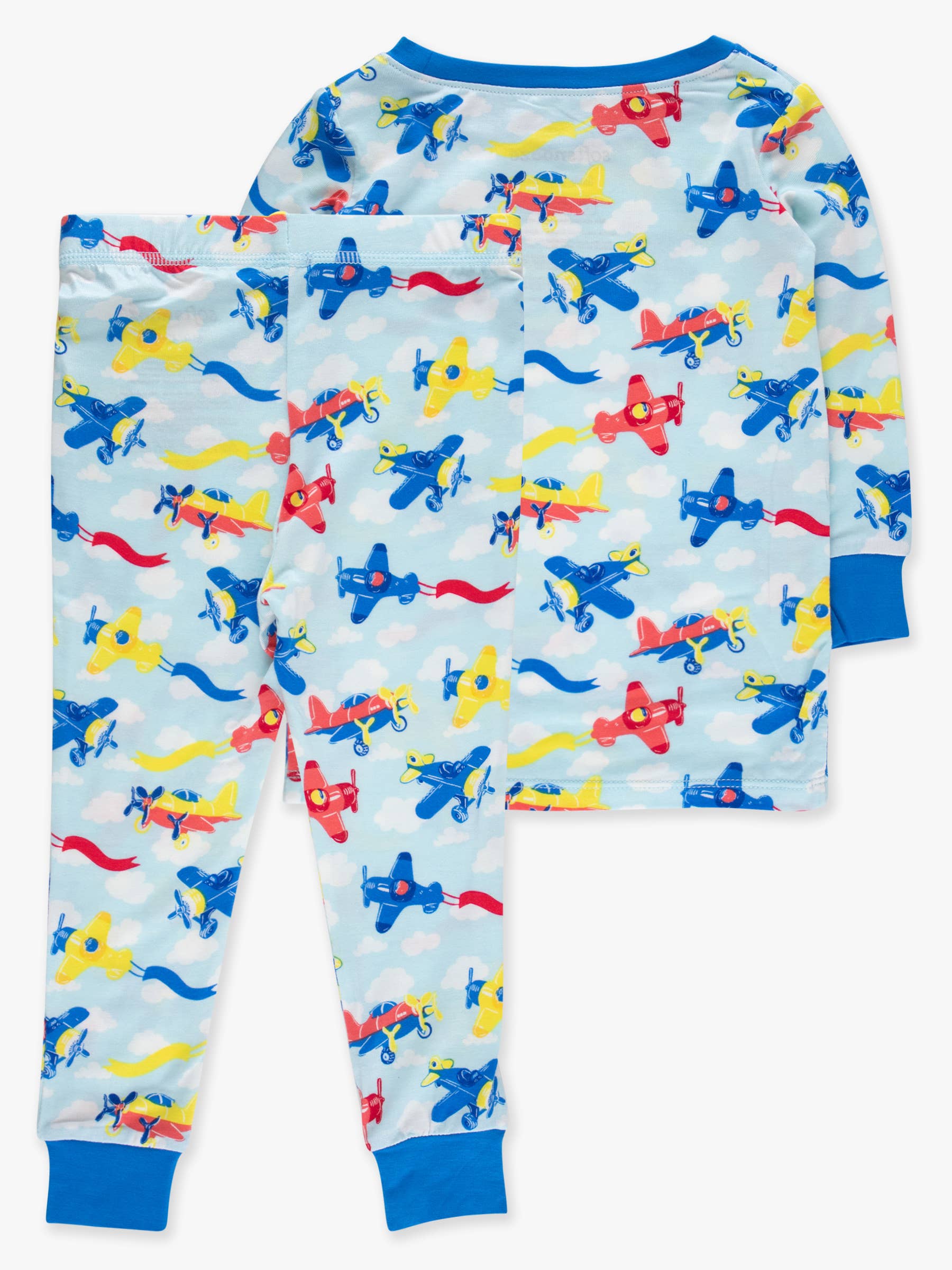 SoftSnooze™ Kids Bamboo Viscose Plane Parade Long Sleeve Pajama Set