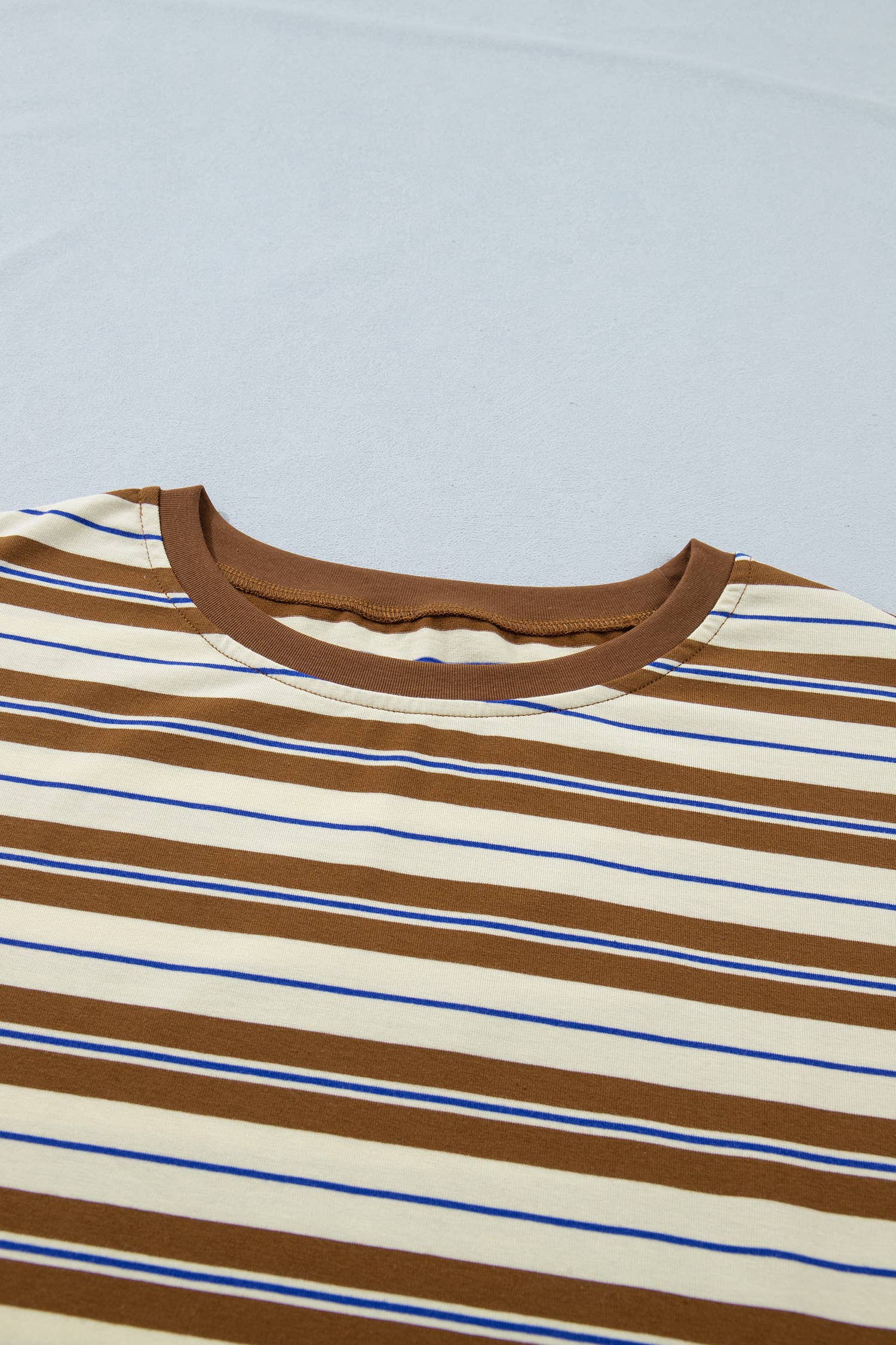 Stripe Womens Casual Oversized Tee (S-XL)