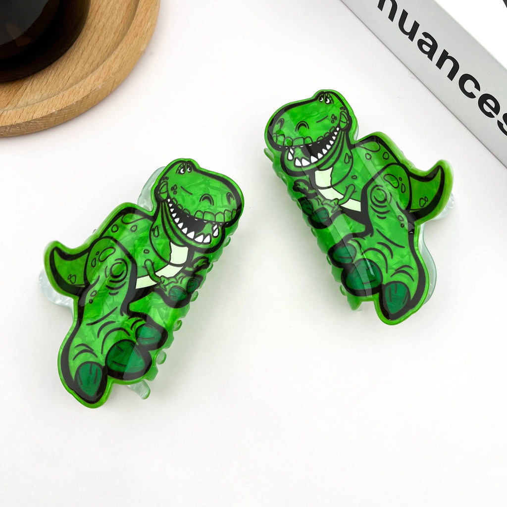 Green Dinosaur Hair Clip