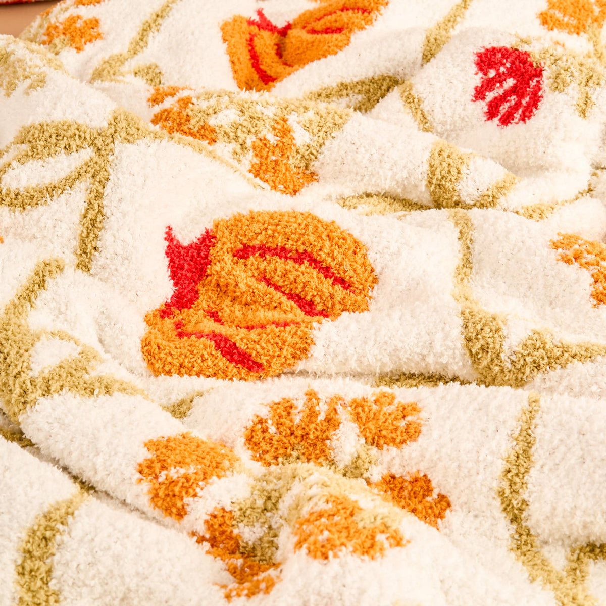 Cozy Dreams Luxe Blanket-Patchwork Pumpkins