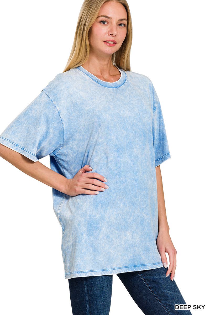 Vintage Wash Oversize Cotton Tee Zenana