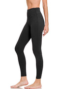 Microfiber Soft Waistband Full Length Leggings - Zenana