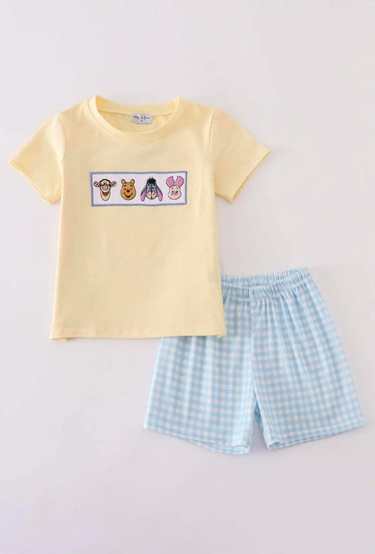 Pooh bear short set