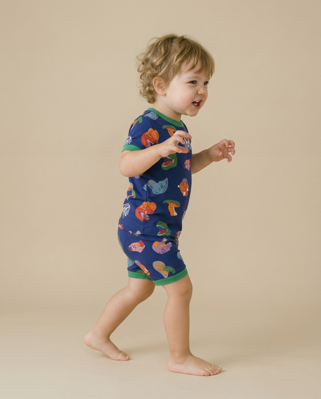 Dino Party Bamboo Boys Girls Infants Short Sleeve PJs