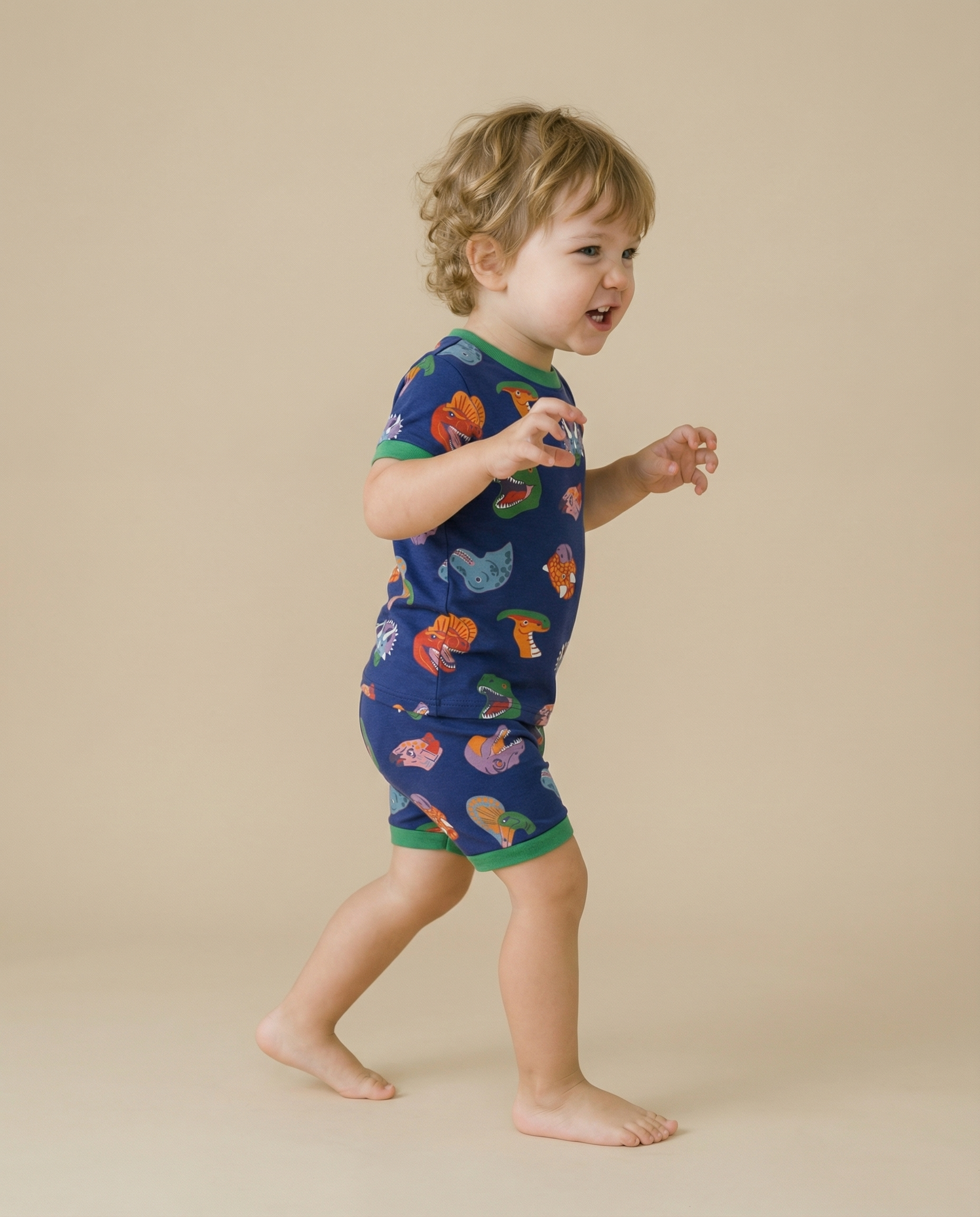 Dino Party Bamboo Boys Girls Infants Short Sleeve PJs