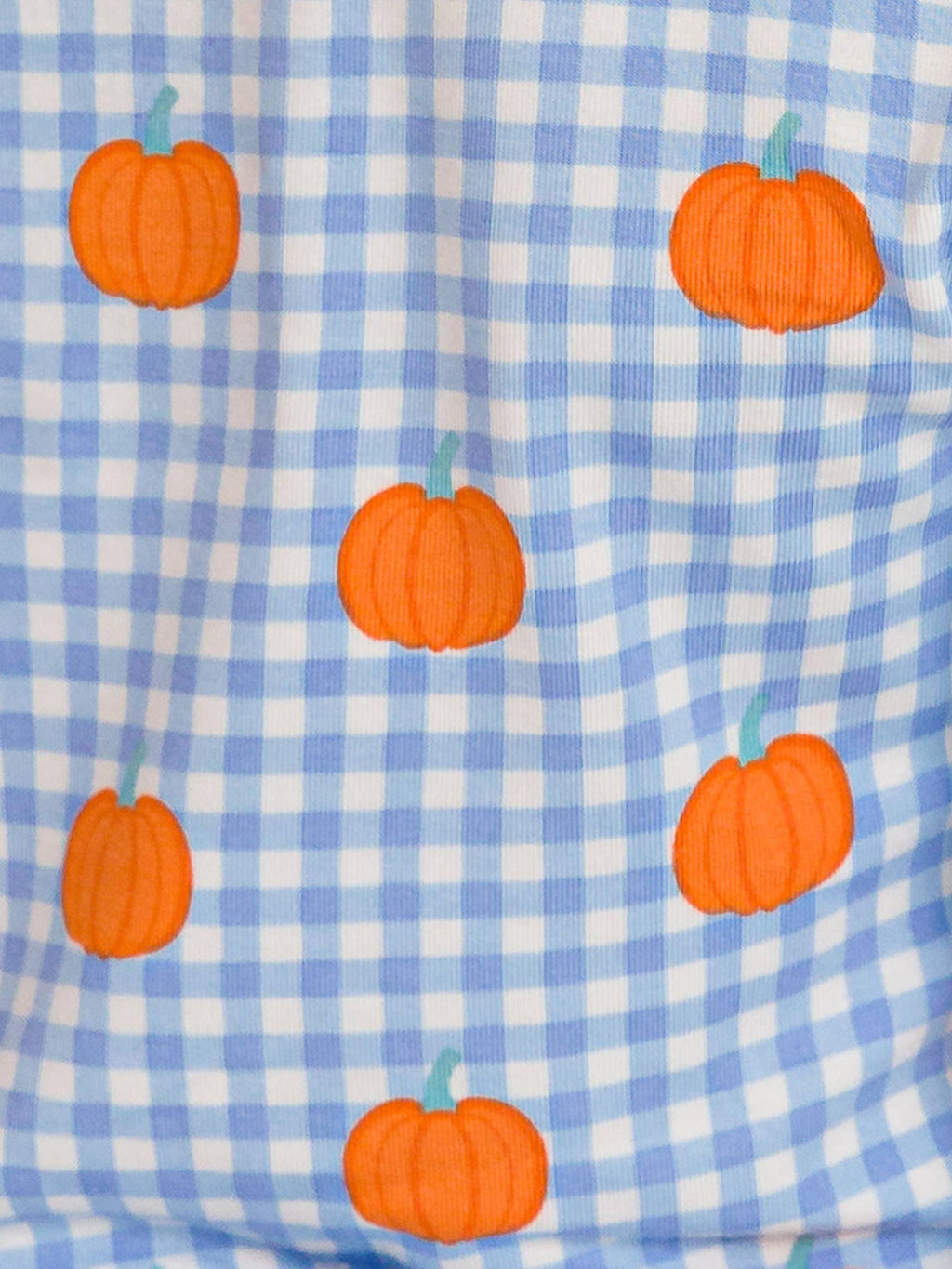 SoftSnooze™ Kids Bamboo Viscose Pumpkin Patch Gingham Long Sleeve Pajama Set