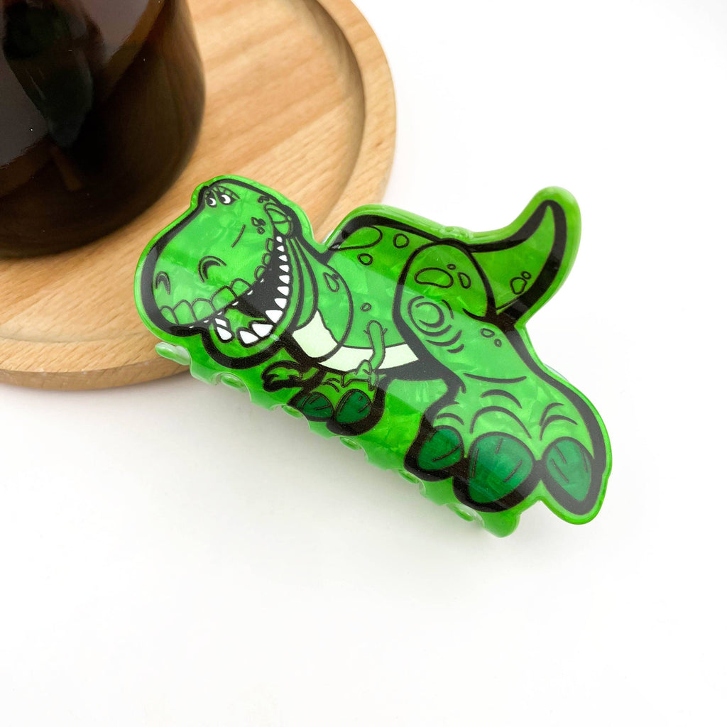 Green Dinosaur Hair Clip