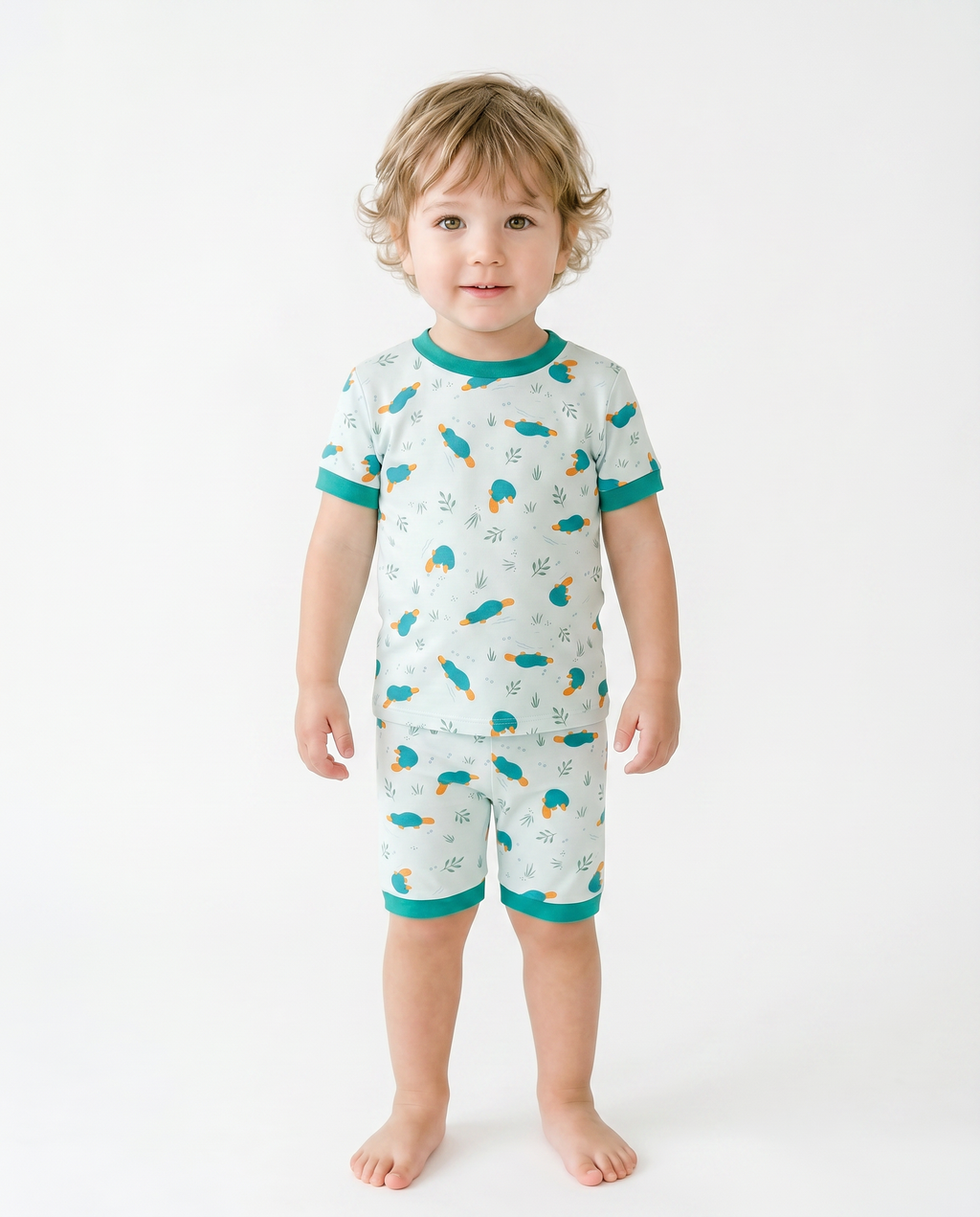Perry-Bay Bamboo Boys Girls Infants Short Sleeve PJs