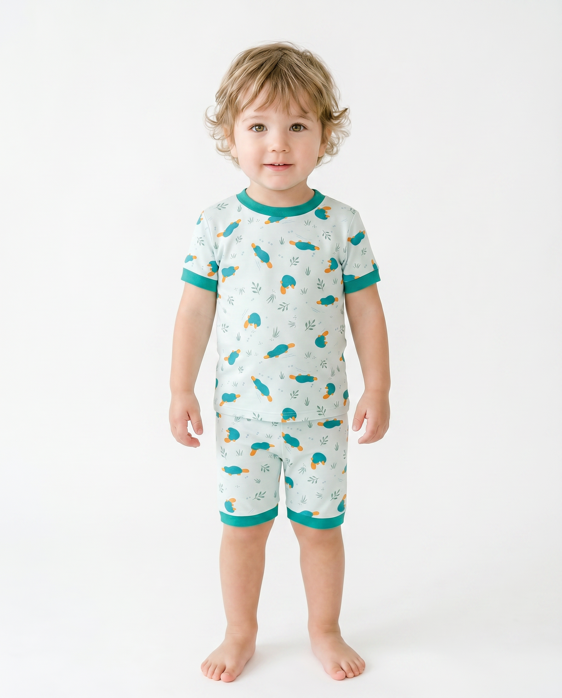 Perry-Bay Bamboo Boys Girls Infants Short Sleeve PJs