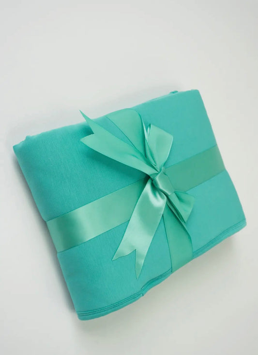 Turquoise Bamboo Quilted Blanket