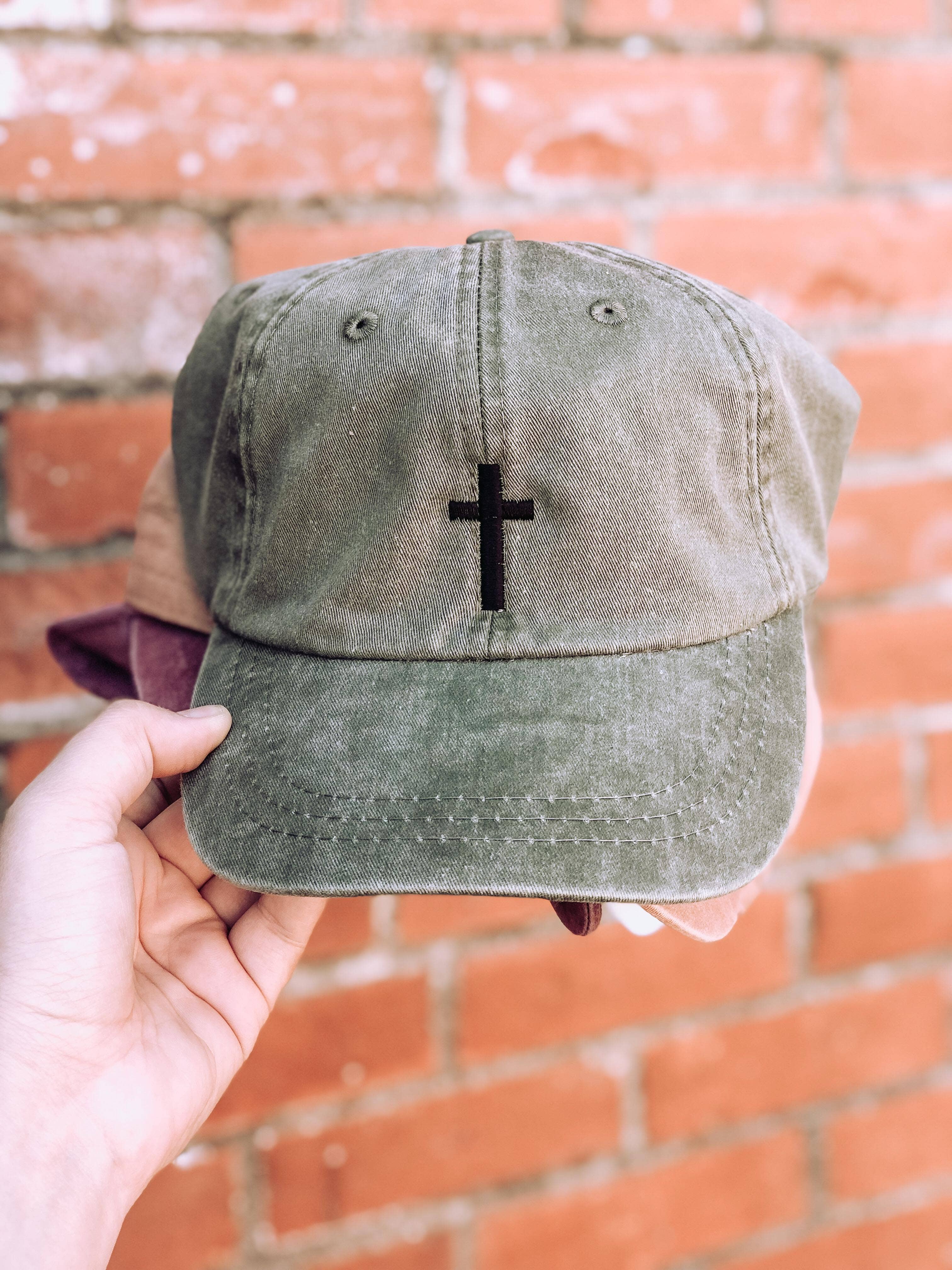 Embroidered Cross Hat, Women's Baseball Cap