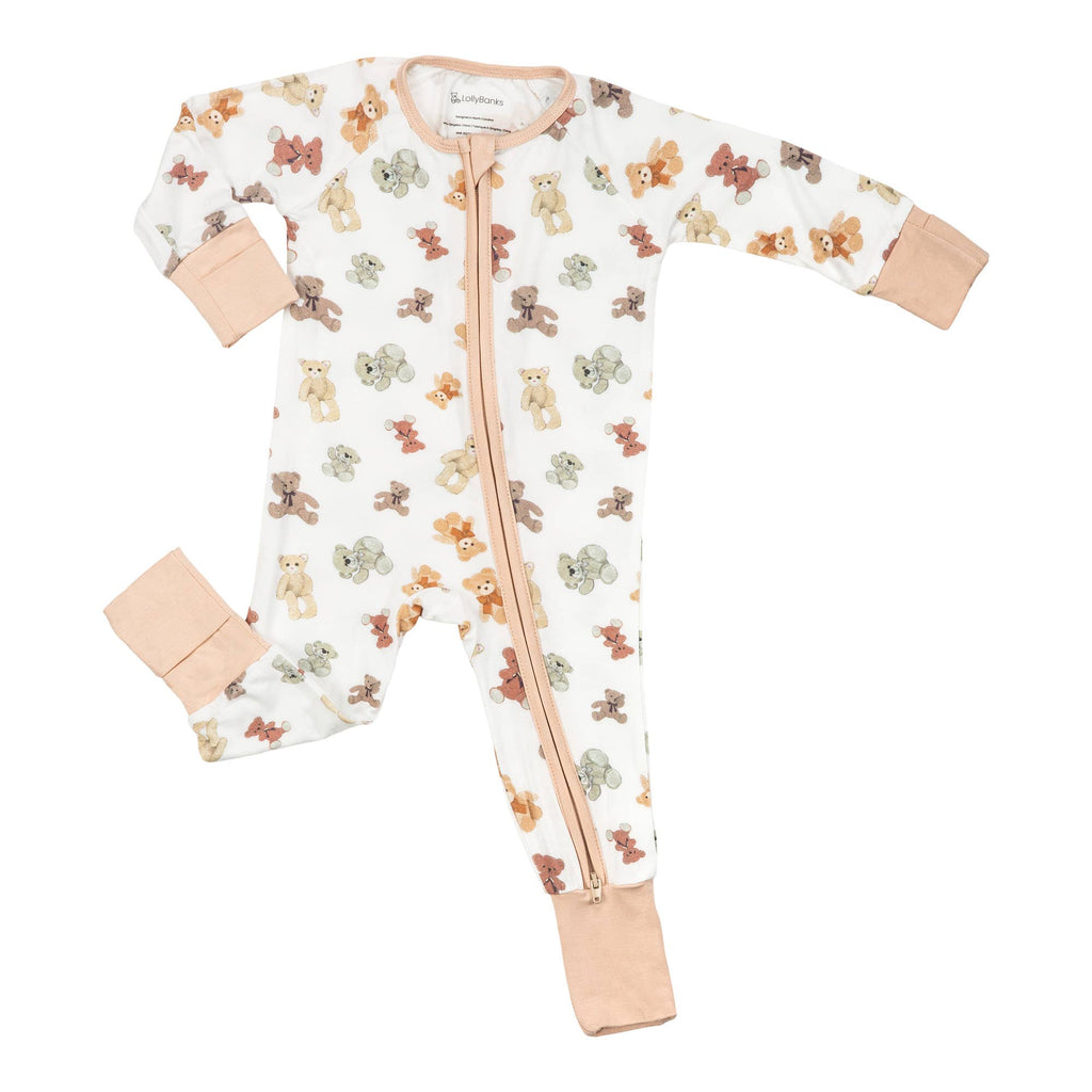 Bamboo Baby Convertible Zipper Pajama Teddy Bear
