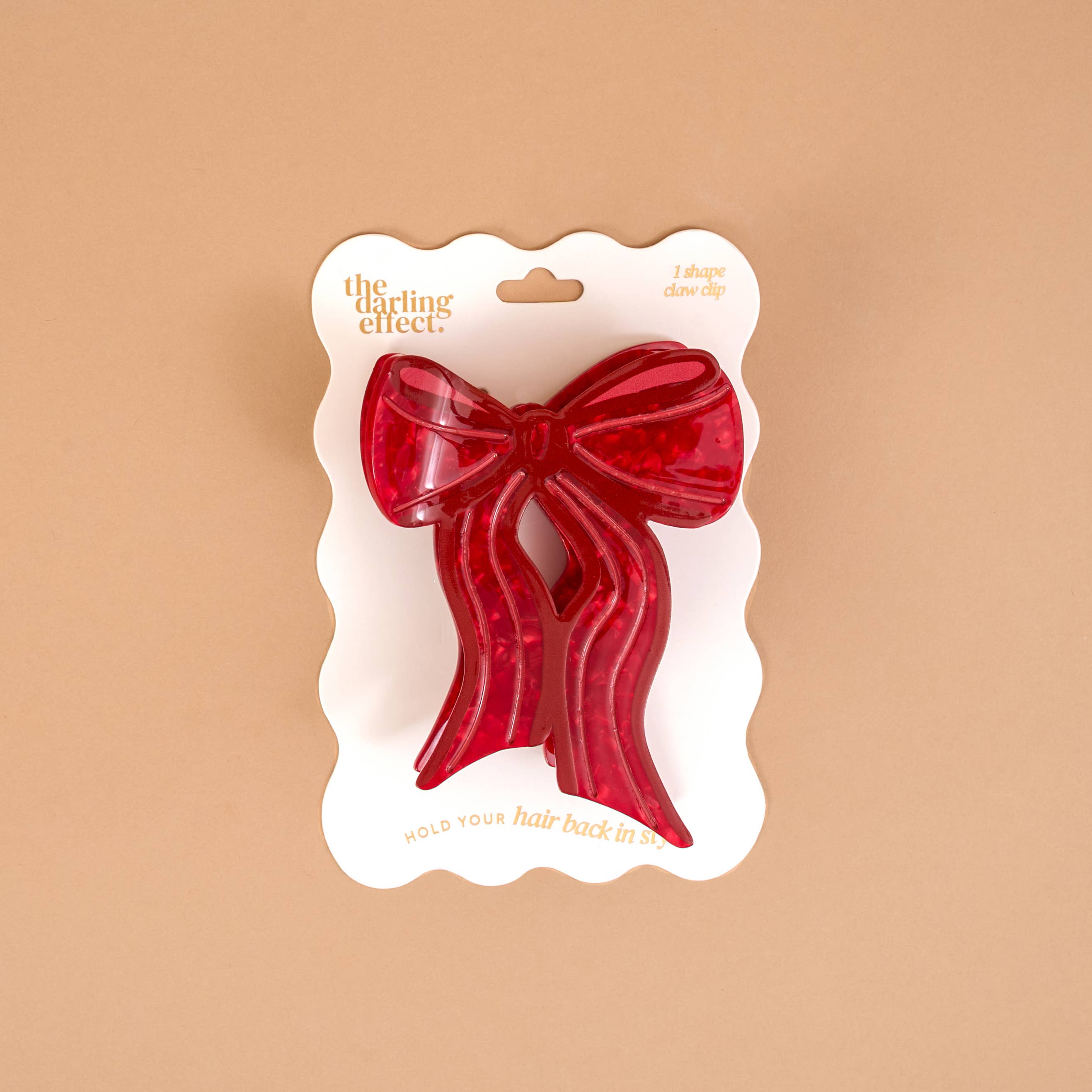 Shape Up Claw Clip-Red Bow
