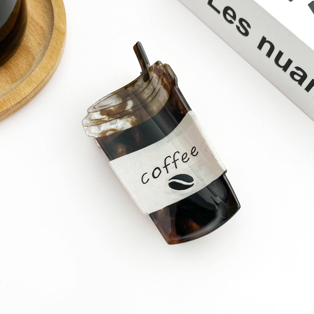 Coffee Cup Hair Claw Clip