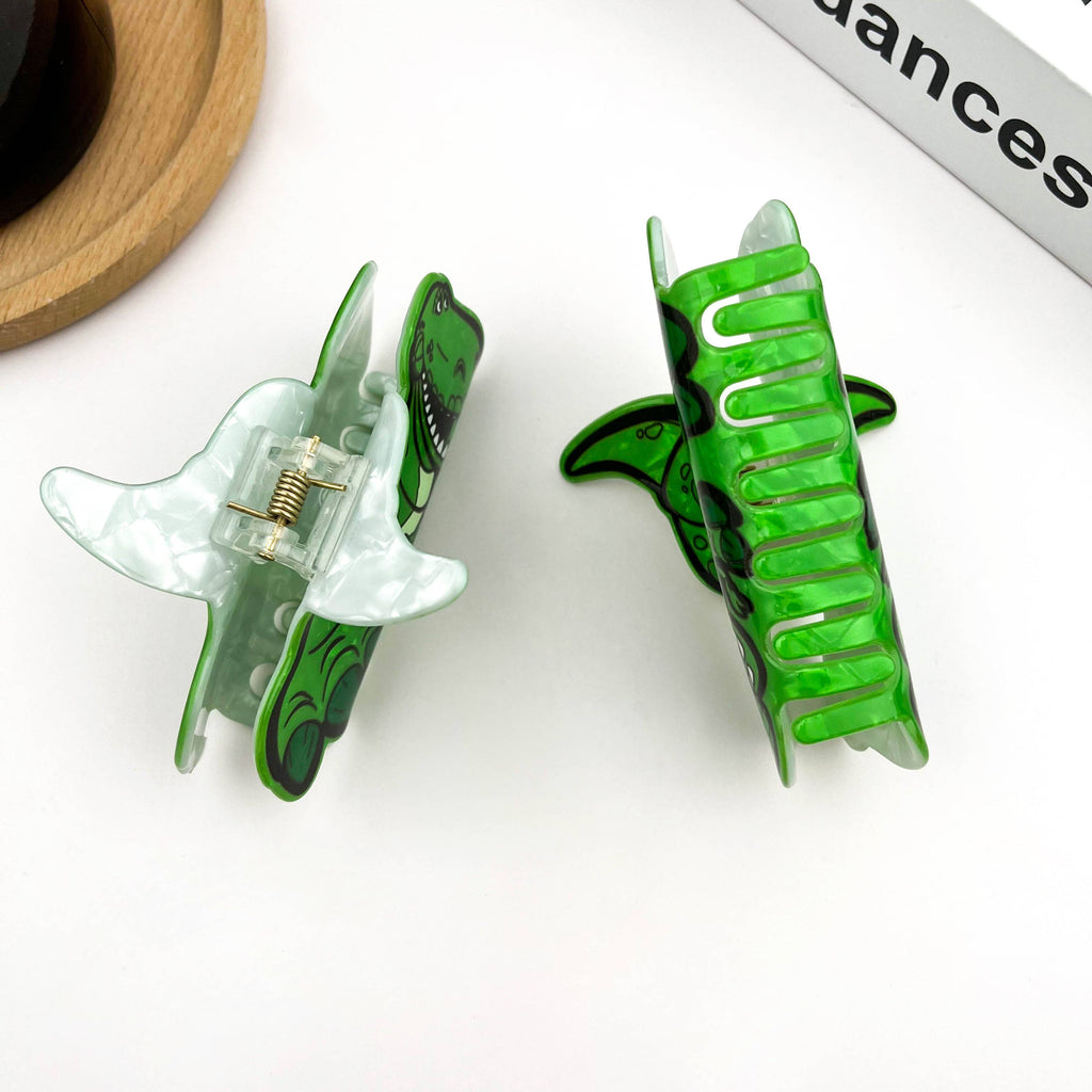Green Dinosaur Hair Clip