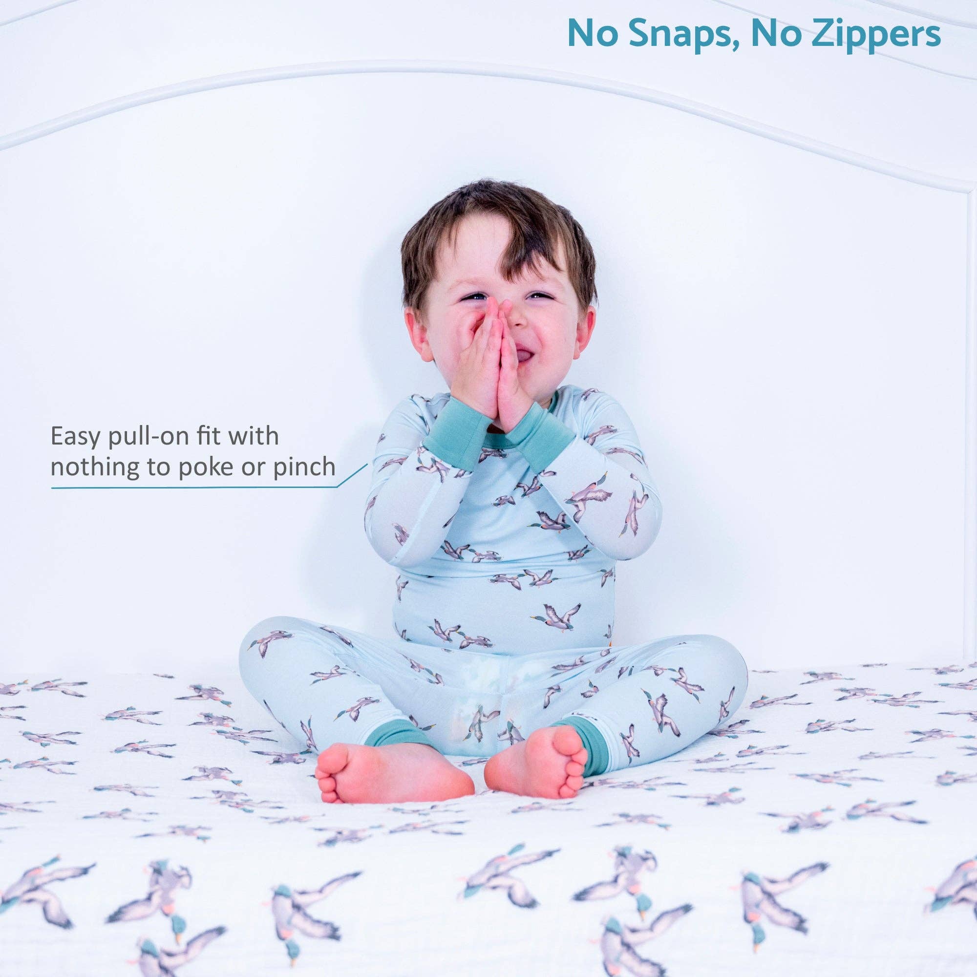 Kids 2-Piece Bamboo Pajama Set Quackin Up Mallard Duck