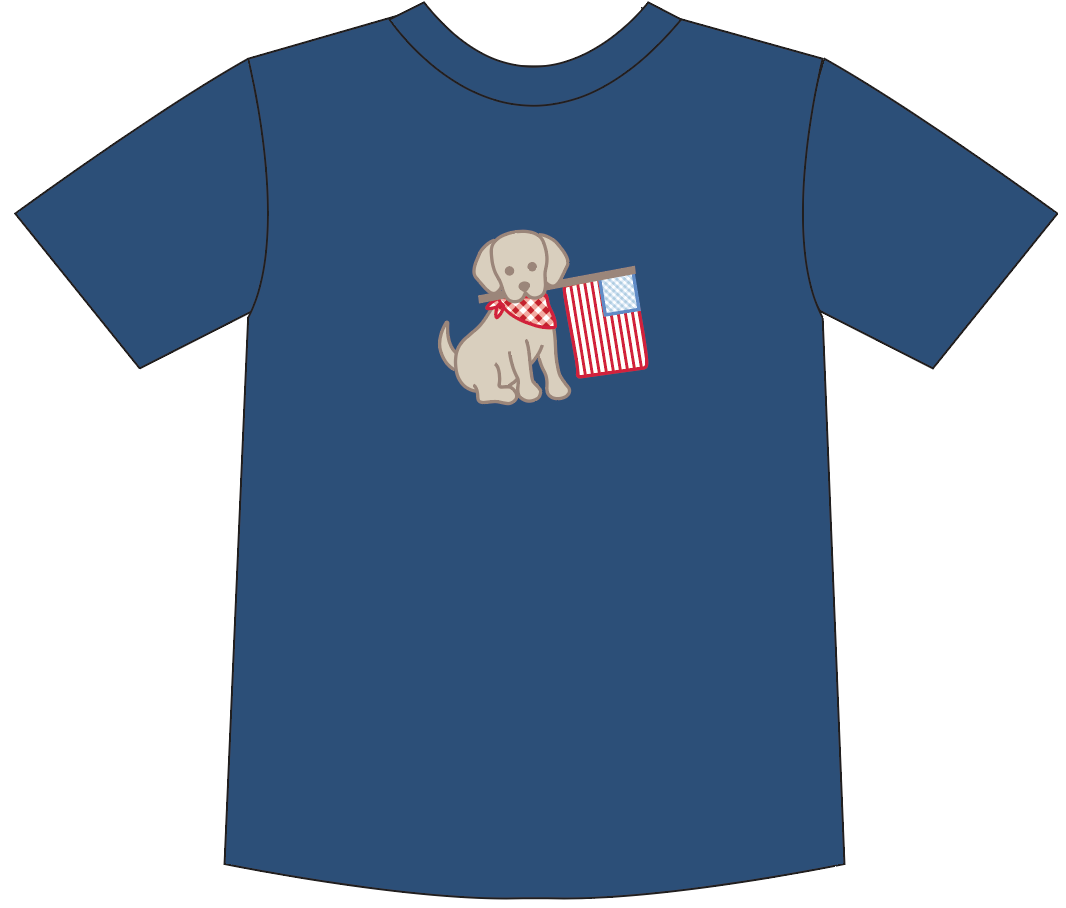 Americana Dog Appliqué TShirt