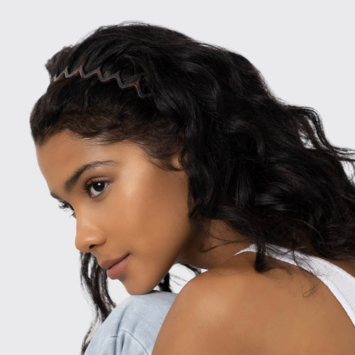 Black & Tortoise Zig-Zag Headband Set