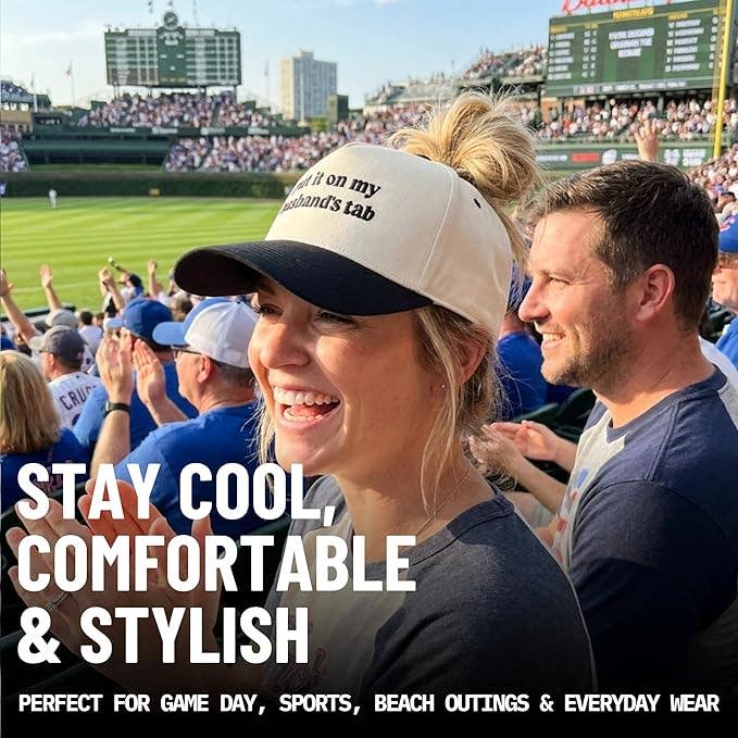 Criss Cross 2-Tone Hat - Put It on My Husbands Tab - Blk/Bge