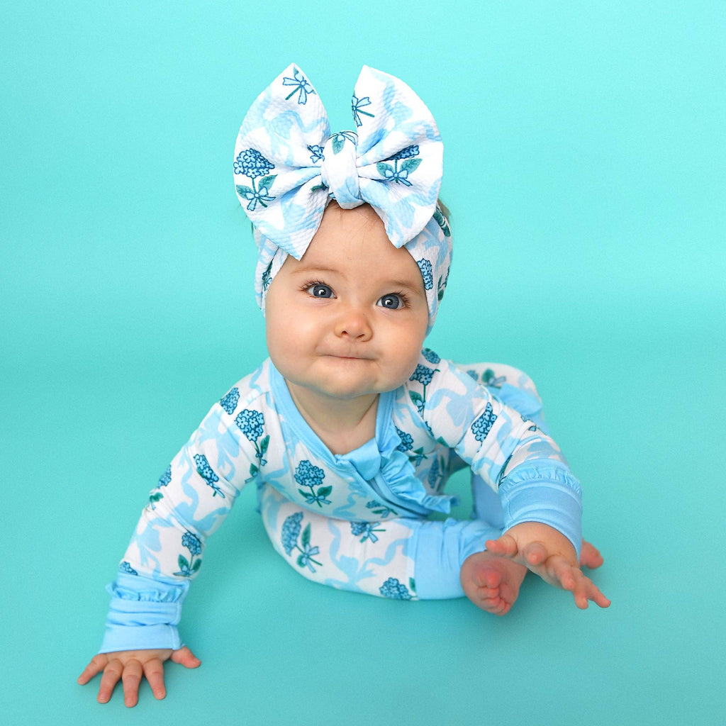Savannah RUFFLE ZIP Bamboo One Piece Floral Baby Outfit