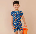 Blue Beach Bamboo Short Set