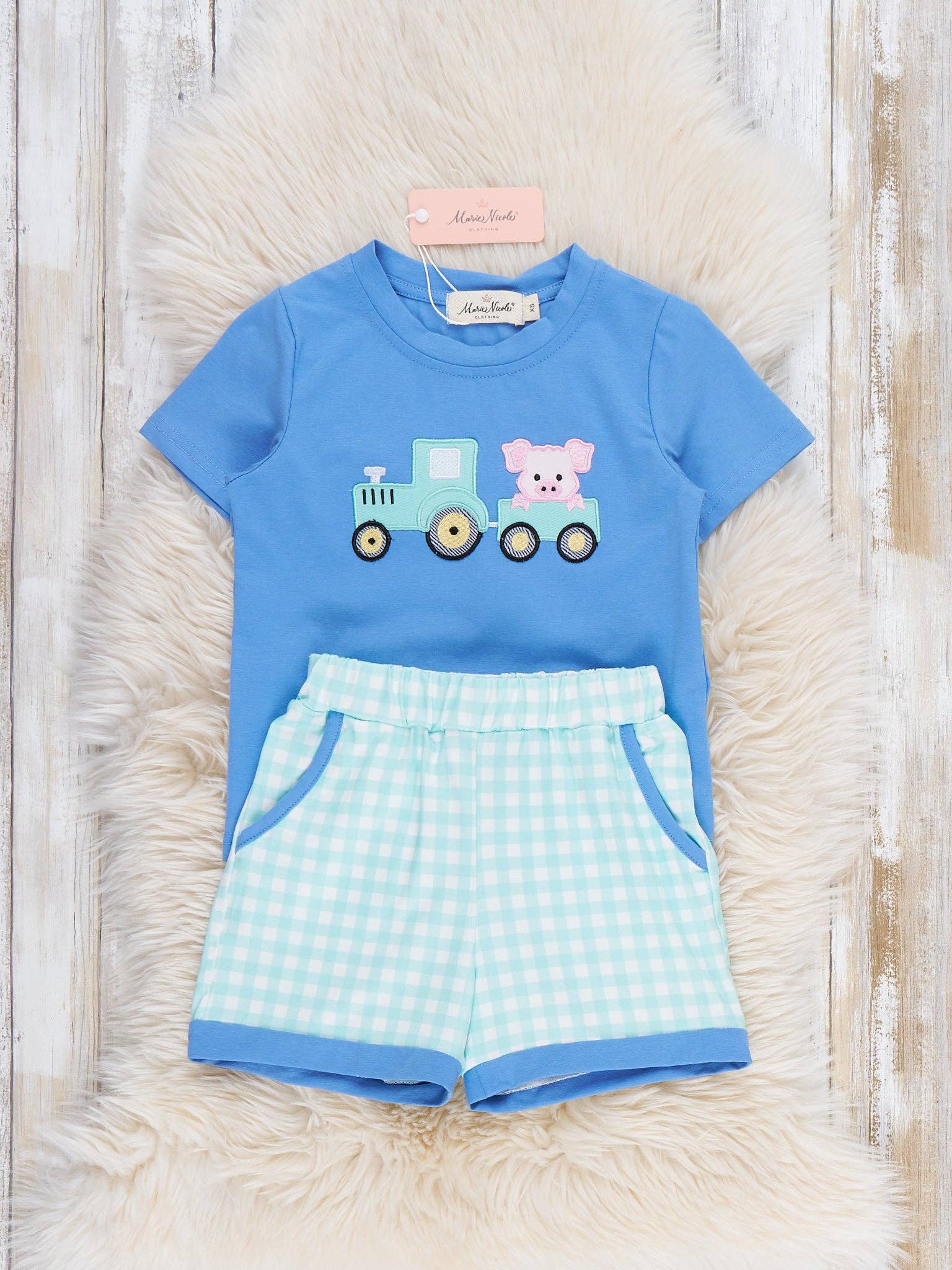 Tractor Tots Embroidered Outfit