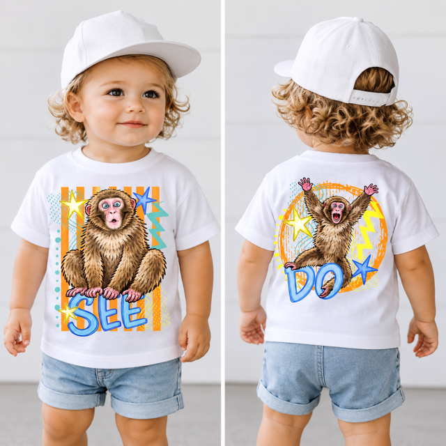 Monkey See Monkey Do Toddler Tee