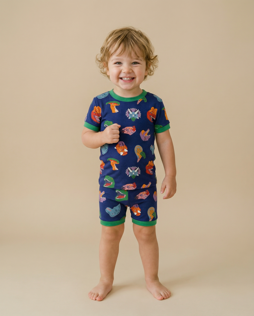 Dino Party Bamboo Boys Girls Infants Short Sleeve PJs