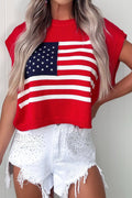 Stars and Stripes Dolman Short Sleeve Sweater (S-XL)